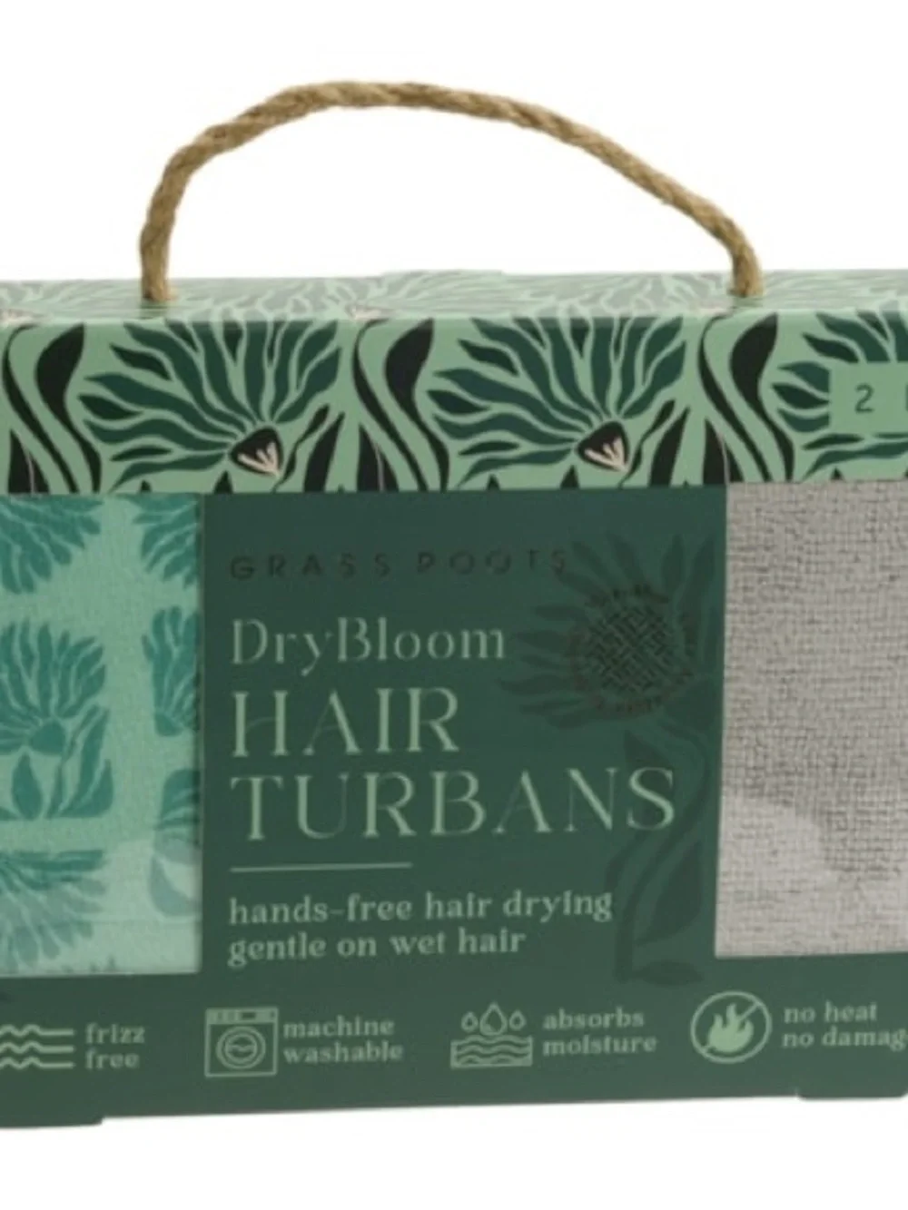 Grassroots DryBloom Hair Turbans - (Pack of 2) NIP
